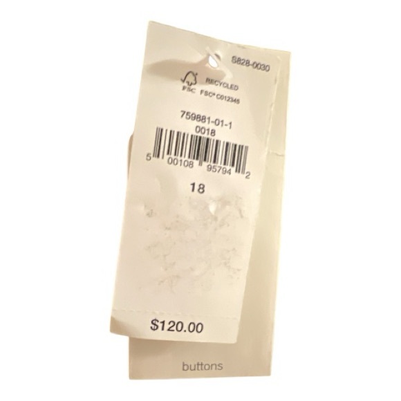 Banana Republic Olive Green Faux Leather Midi Skirt with Button Detail NWT - Picture 6 of 6